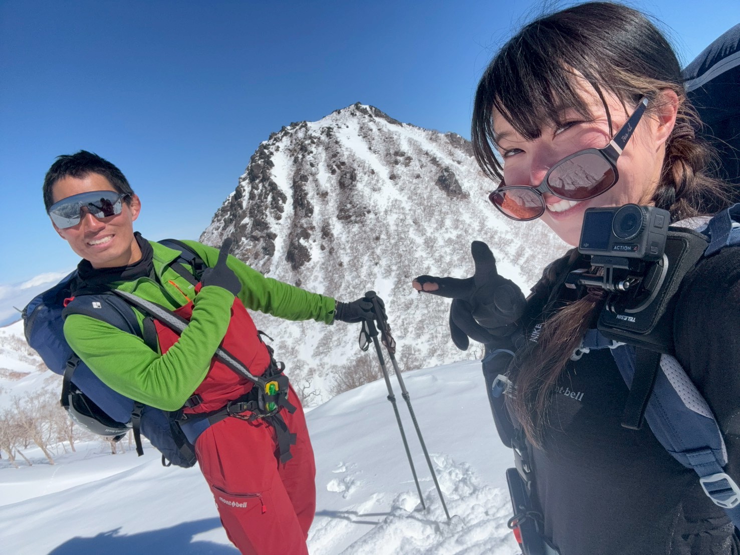 火打山で雪山デート